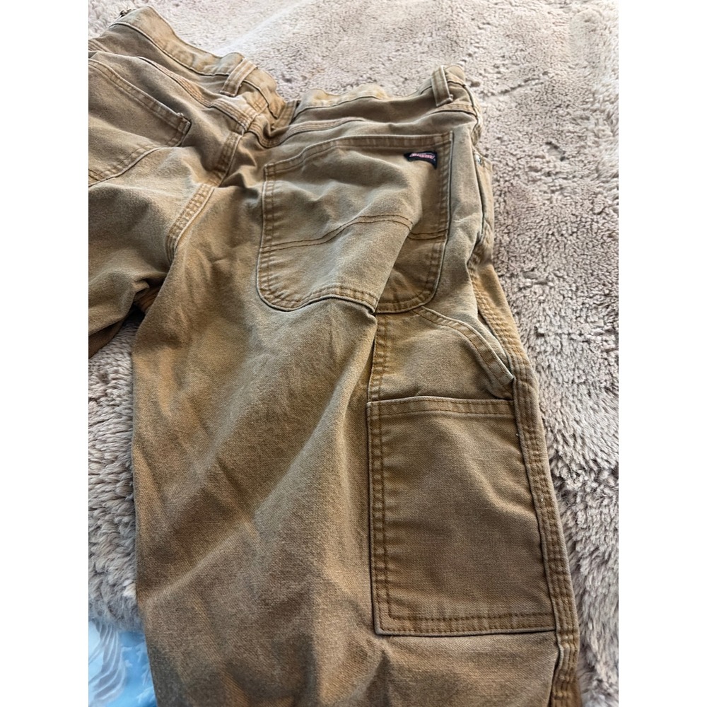 Carhartt Mens Loose Fit Canvas Carpenter Pants Duck Brown Work thrashed 32x32 - Picture 9 of 9